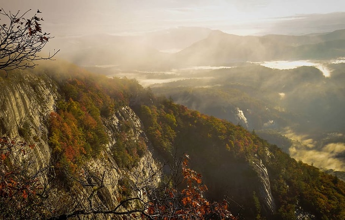 风景照片，山，神，光线，自然，风景，山，雾