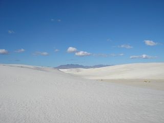 新墨西哥州，白沙，沙子，白色，蓝天，风景，风景，天空