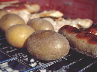 烧烤聚会，烧烤，火，聚会，食物，肉，吃，烧烤