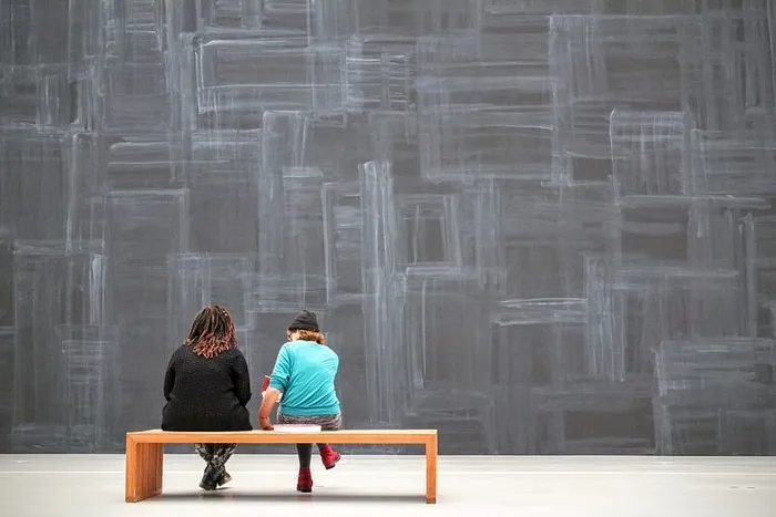 展览，参观者，画廊，看，参观者，画廊，博物馆，艺术，两个人