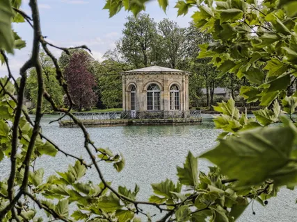 公园、湖泊、丽城、枫丹白露公园、湖泊、露台、住宅、皇家、法国