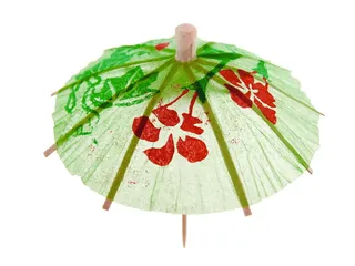 椰子、伞、孤立、棒状、热带、白色、短尾