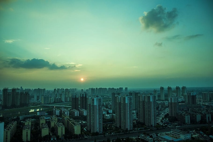 湖北襄阳襄樊夜，建筑外观，建筑，天空，城市，建筑结构