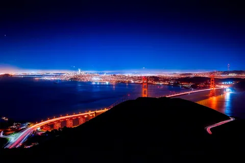 延时摄影, 金, 门桥, 旧金山, 金门大桥, 夜, 夜间, 晚上 延时摄影, 金, 门桥, 旧金山, 金门大桥, 夜, 夜间, 晚上