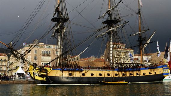 运输，法国，塞特，停靠，船，船，水体，帆船