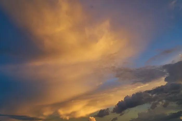 橙色，黑色，云，天空，风景，云，和平，背景