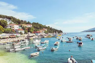 船，身体，水，山，自然，风景，船，游艇