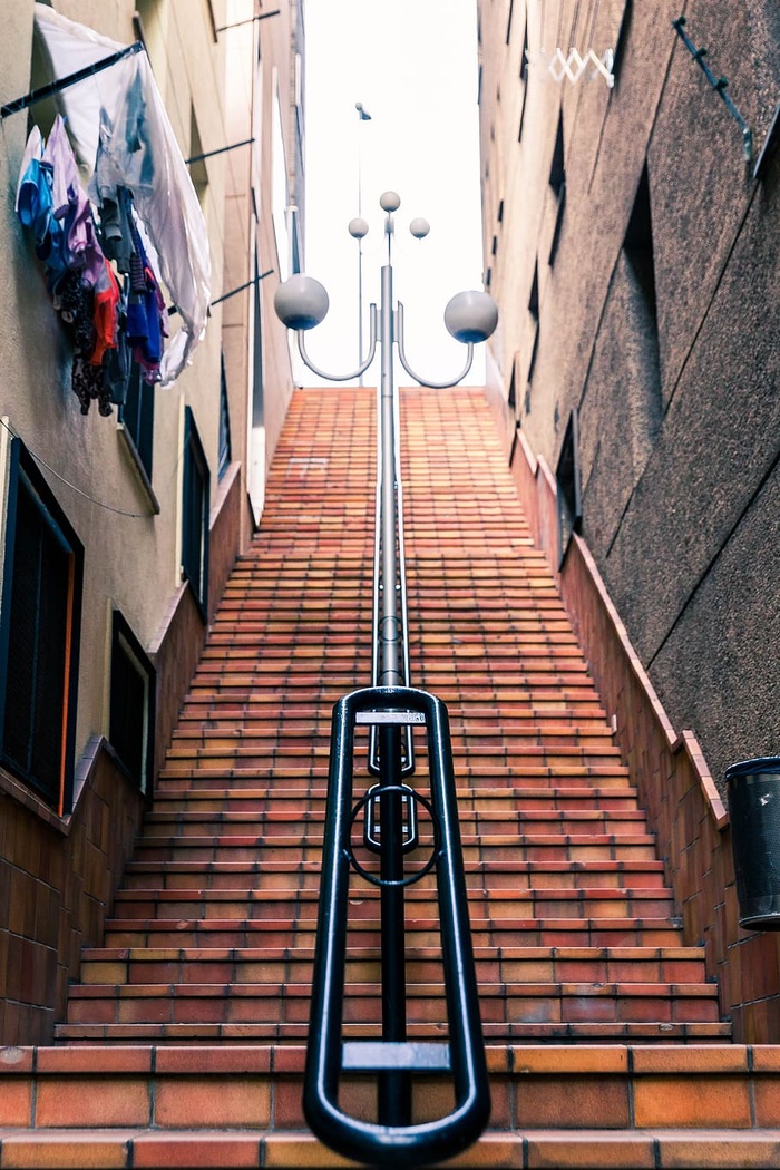 楼梯、城市、街道、建筑、公寓、建筑、商业、服装