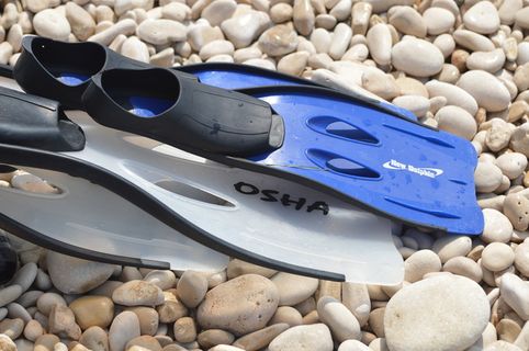 鳍状肢，跳水，浮潜，水上运动，卵石，固体，岩石，石头