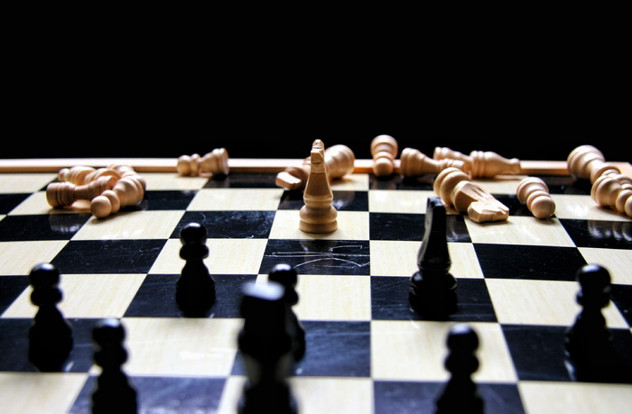 什锦棋子，棕色，黑色，棋子，棋盘，象棋，游戏，赢