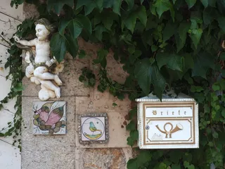 艺术，邮箱，人物，邮政，金属，信箱，金属制品，旧建筑