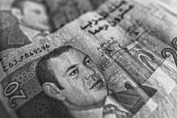 20钞票特写照片，迪拉姆，摩洛哥货币，钞票，货币，现金，20迪拉姆，al-magrib