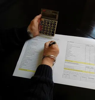 计算器，预算，数学，钢笔，财务，会计，货币，办公室