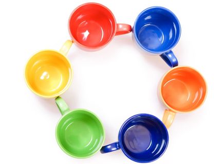 杯子，厨房，特写，孤立，堆，咖啡馆，无人，许多