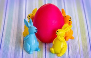 复活节，复活节兔子，复活节彩蛋，彩蛋，兔子，春天，可爱，耳朵