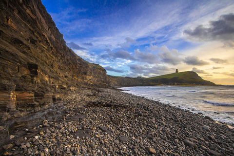 侏罗纪海岸，多塞特，英国，海湾，海洋，水，云天，风景-自然