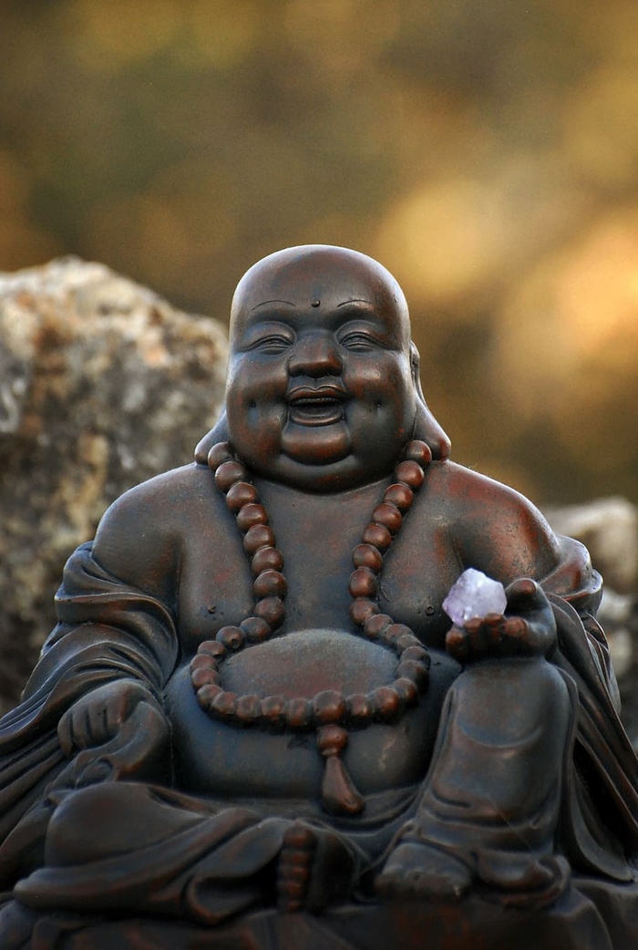 笑佛像，禅宗，佛像，倒影，光明，光环，和平，冥想