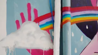 巴西，beco do蝙蝠侠，云，喷雾，彩虹，街头艺术，圣保罗，tube