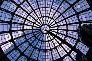 中国、大门户广场、玻璃、天花板、摩天大楼、城市、上海、购物中心