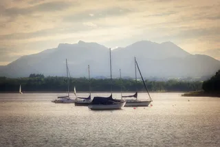 chiemsee，帆船，水，湖，休闲，自然，天空，帆
