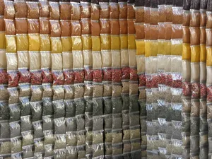 香料、埃及、颜色、市场、小袋、塑料袋、食品和饮料、大型物品