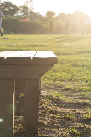 银行、草地、座椅、广场、公园、花园、灯光、明亮