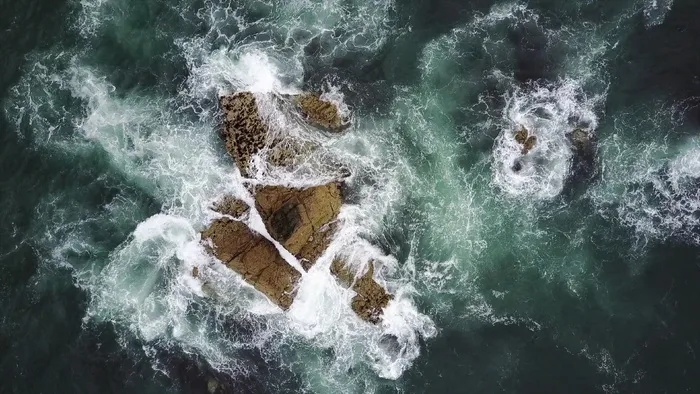 粉饰海洋摄影，海洋，海洋，水，波浪，自然，岩石，航空
