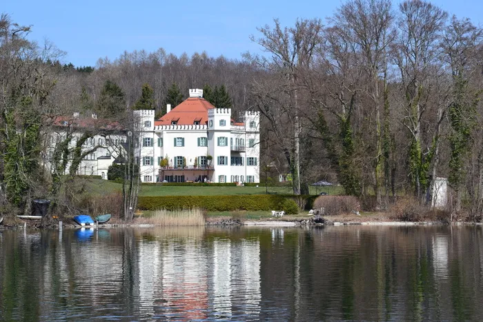 starnberger see，城堡，春天，建筑艺术，上巴伐利亚州，树，建筑结构，植物