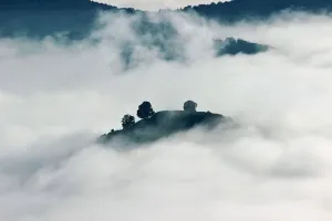 自然，风景，山脉，顶峰，山峰，天空，地平线，云朵