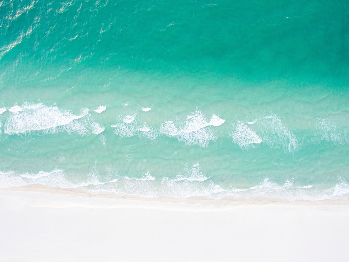 航空，摄影，海浪，顶部，视图，海岸，白天，海