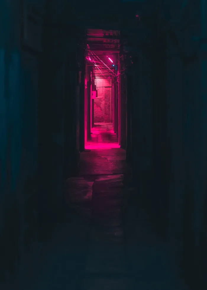 走廊, 照明, 地穴, 光, 赛博朋克, 霓虹灯, 城市, 建设