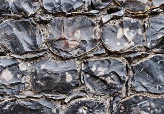 燧石，石头，石头，墙壁，Knap，Knaped，燧石，石头，墙壁，Knaping