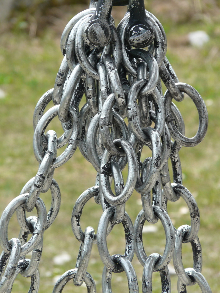 链子，铁，金属，链环，银，光泽，强度，连接
