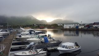 挪威，lofoten，渔业，城镇，船舶，水，运输，运输方式