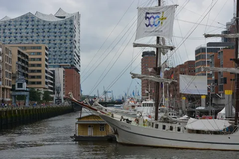 技术、船舶、改造、汉堡、北教堂、海港城、运输、航海