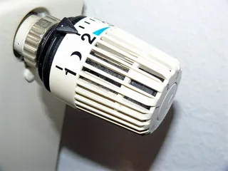 加热、恒温器、设置、水平、规则、调节、技术转动、刻度