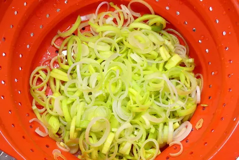 食物，蔬菜，健康，膳食，烹饪，韭菜，戒指，清洗