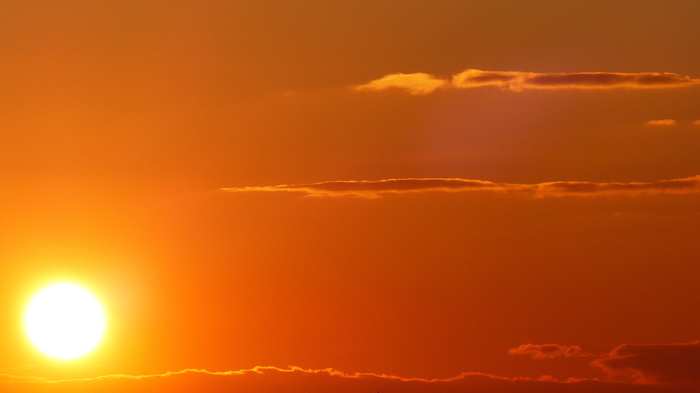 日落，日出，太阳，天空，辉光，morgenrot，夜空，早晨