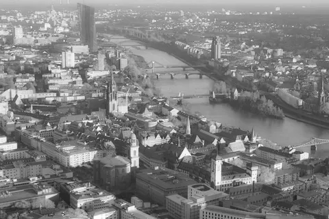 德国法兰克福，天际线，城市，建筑，摩天大楼，天空，金融