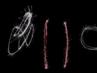 烟花，新年，夜晚，烟雾，魔法，新年，薄雾