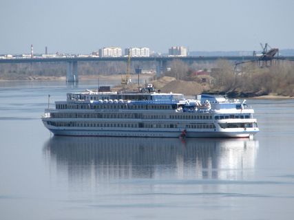 卡马河，春天，航行，俄罗斯，坡姆边疆区，海滩，景观，二叠纪