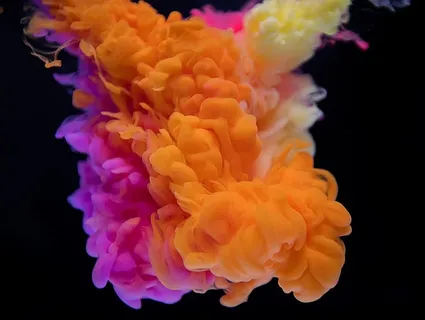 橙色和粉色烟雾 橙色和粉色烟雾