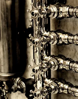 温泉，温泉浴室，流体，调节，控制，不锈钢，蒸汽管，蒸汽管