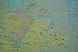 墙，石头，混凝土，灰泥，彩色灰泥，破碎，陈旧，腐烂