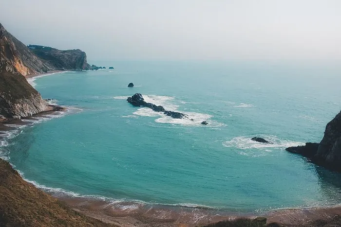 海滩的航空摄影