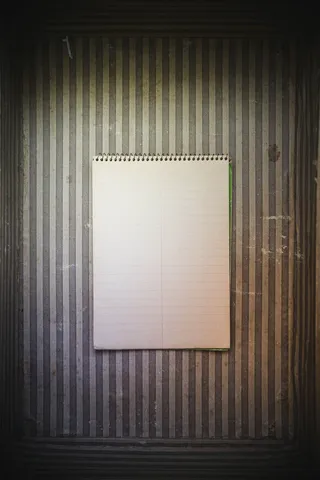 纸，笔记本，草稿，条纹，复古，空白，模型，空白