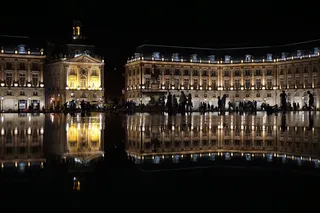 波尔多, 法国, 旅行, 建筑, 照明, 城市, 黄昏, 金