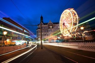 科佩尼克，柏林，夏天，夜晚，蓝色小时，模糊，大*，游乐场