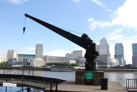 金丝雀码头，伦敦，商业，建筑，城市景观，现代，地标，河流