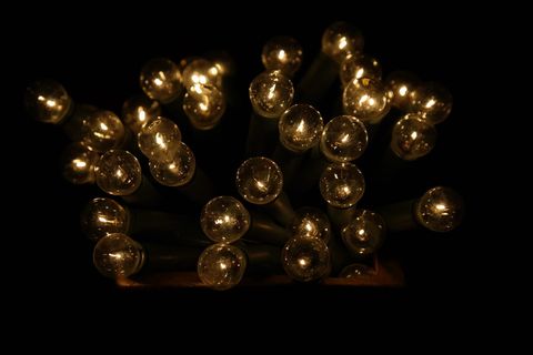 灯泡，圣诞装饰品，光，照明，灯，lichterkette，反射，黑色背景